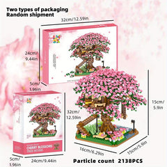 2138Pcs Mini Sakura Tree House Building Blocks DIY Model Toy Gift