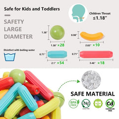 Large Magnetic Building Blocks Set for Kids