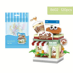 Mini Building Blocks DIY Pet Shop Coffee Fruit Shop
