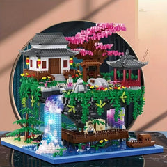3200 pcs Building Blocks Set Tree House Waterfall Pond