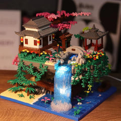 3200 pcs Building Blocks Set Tree House Waterfall Pond