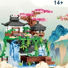 3200 pcs Building Blocks Set Tree House Waterfall Pond