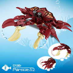 Sea Animal Building Blocks Model Educational Assembled Toys Octopus Sea Turtle