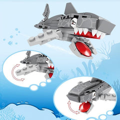 Sea Animal Building Blocks Model Educational Assembled Toys Octopus Sea Turtle