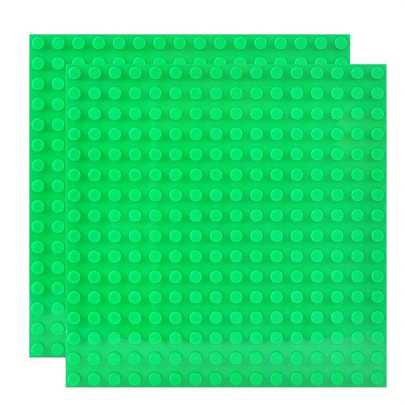 2pcs Small Double-sided Base Plate Building Blocks, 16x16 Dot