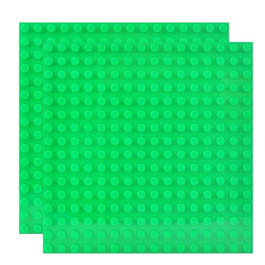 2pcs Small Double-sided Base Plate Building Blocks, 16x16 Dot