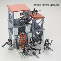 Military Base Fort Combat Soldiers Building Blocks