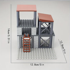 Military Base Fort Combat Soldiers Building Blocks