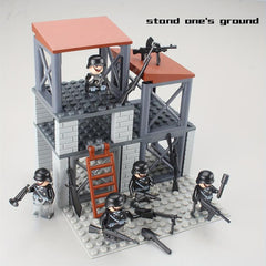 Military Base Fort Combat Soldiers Building Blocks