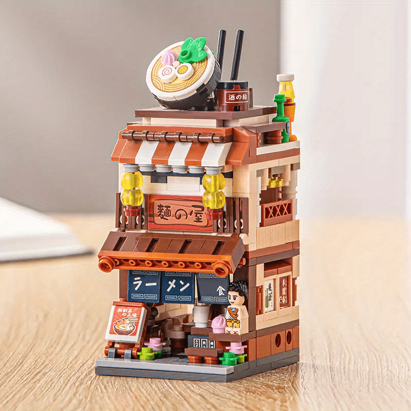 Japanese Street View Building Blocks Mini DIY Bricks Model Toys