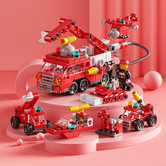 142pcs City Fire Truck Building Kit for Kids 6-12 Years Old
