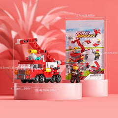 142pcs City Fire Truck Building Kit for Kids 6-12 Years Old