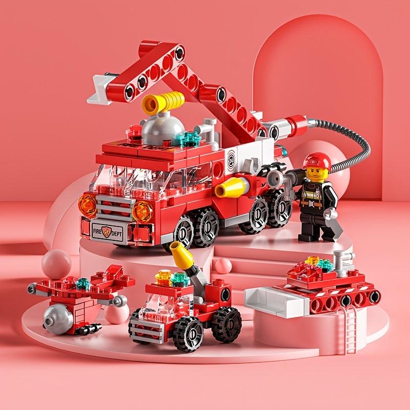 142pcs City Fire Truck Building Kit for Kids 6-12 Years Old