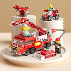 142pcs City Fire Truck Building Kit for Kids 6-12 Years Old