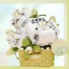 Preserved Flower Succulent Plant Building Block Toy Set
