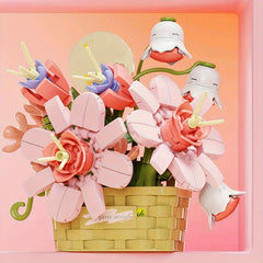 Preserved Flower Succulent Plant Building Block Toy Set