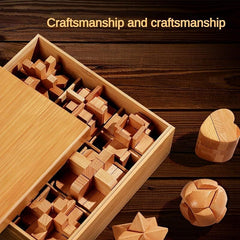 Kong Ming Luban Lock Educational Toys Set Wooden Splicing Building Blocks