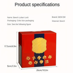 Kong Ming Luban Lock Educational Toys Set Wooden Splicing Building Blocks
