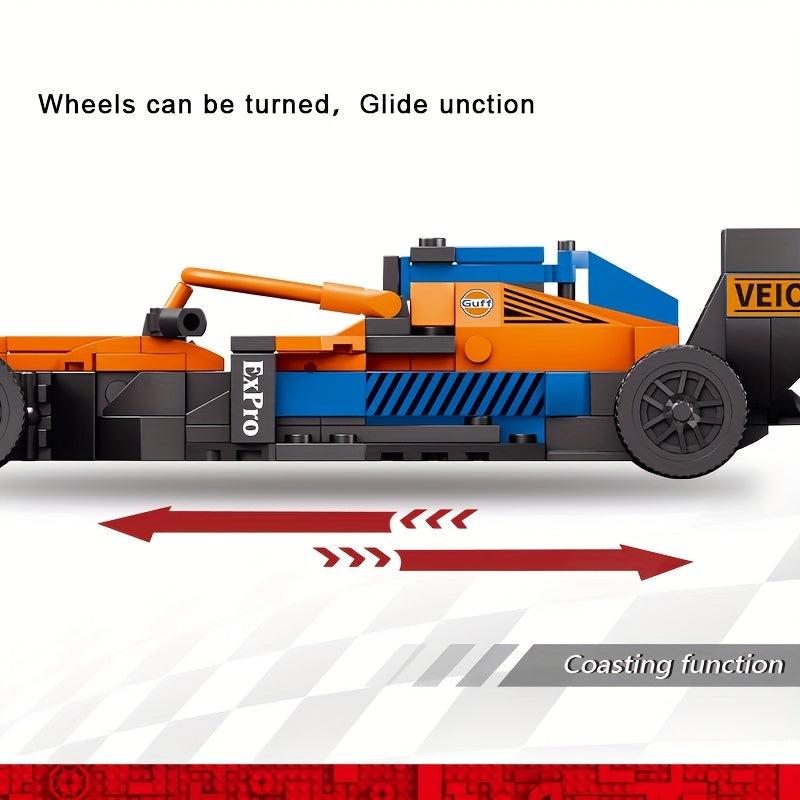Orange Block F1 Sports Cars Toy Models