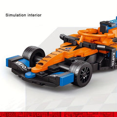 Orange Block F1 Sports Cars Toy Models