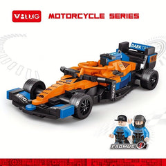 Orange Block F1 Sports Cars Toy Models