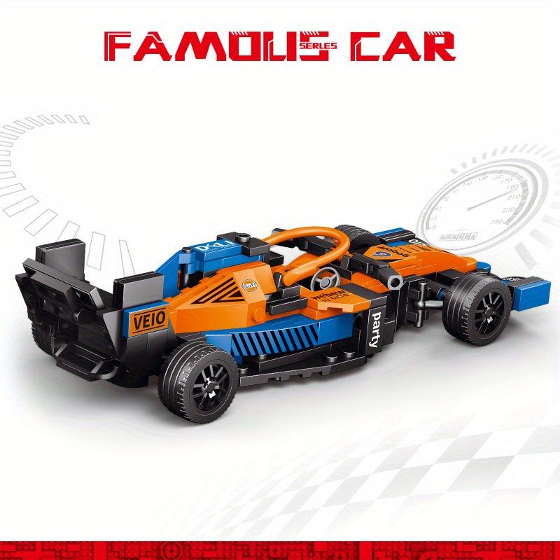 Orange Block F1 Sports Cars Toy Models