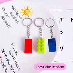 4pcs Building Block Keychain Candy DIY Hanging Decoration Gift