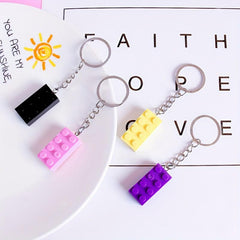 4pcs Building Block Keychain Candy DIY Hanging Decoration Gift