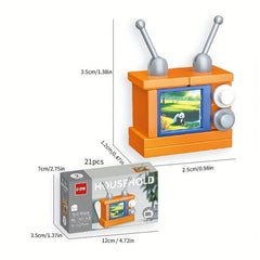 Kids Home DIY Building Blocks Set - Small Appliance Sofa TV Piano Model