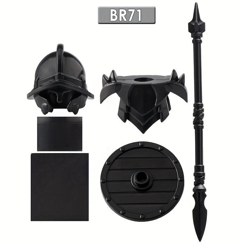 34pcs Shadow Building Block Accessories Shield Weapons Armor