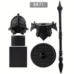 34pcs Shadow Building Block Accessories Shield Weapons Armor