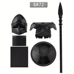34pcs Shadow Building Block Accessories Shield Weapons Armor