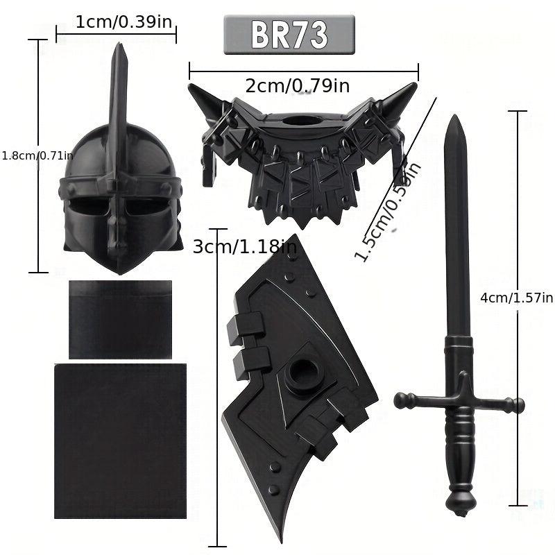 34pcs Shadow Building Block Accessories Shield Weapons Armor