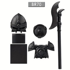 34pcs Shadow Building Block Accessories Shield Weapons Armor