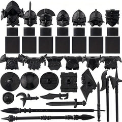 34pcs Shadow Building Block Accessories Shield Weapons Armor