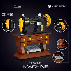 633pcs Retro Sewing Machine Building Blocks Set for Adults