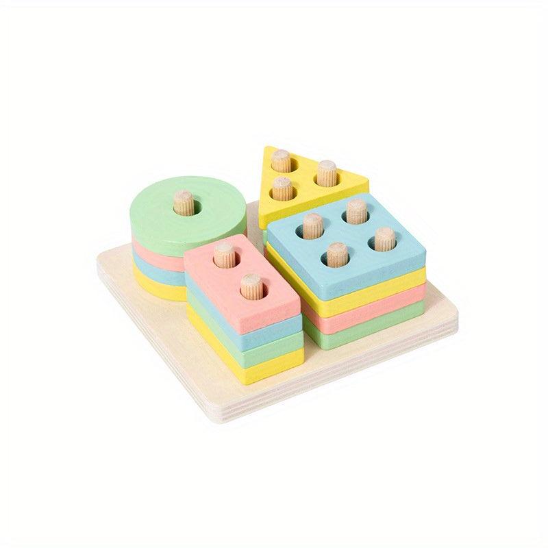 Montessori Wooden Geometric Shape Set for Baby Education