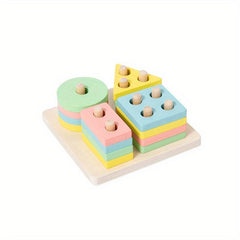 Montessori Wooden Geometric Shape Set for Baby Education