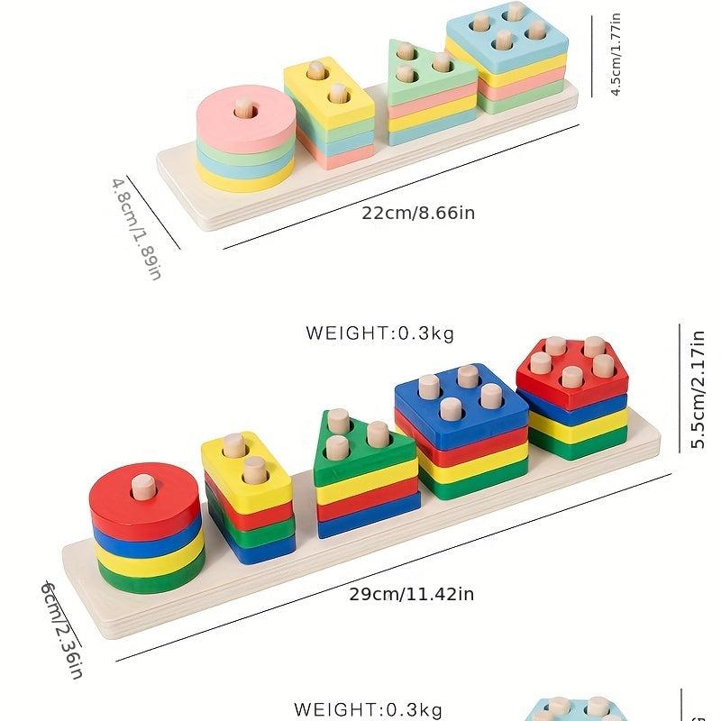 Montessori Wooden Geometric Shape Set for Baby Education