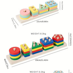 Montessori Wooden Geometric Shape Set for Baby Education