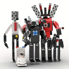 DIY Audio & Surveillance Man with Toilet Building Blocks Set