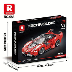 392pcs Car Building Block Racing Car Small Assembly DIY Building Block Toys
