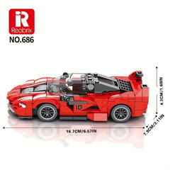 392pcs Car Building Block Racing Car Small Assembly DIY Building Block Toys