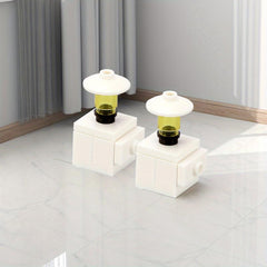 Modern Minifigure Bed & Lamp Building Block Set