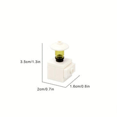 Modern Minifigure Bed & Lamp Building Block Set