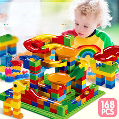168pcs Slide Ball Building Blocks Toy Small Track Assembly Educational DIY Toy