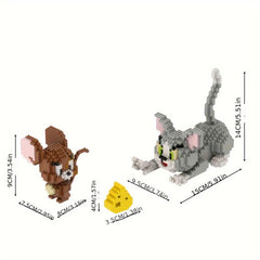 Cat & Mouse Building Blocks Toy Halloween Thanksgiving Christmas