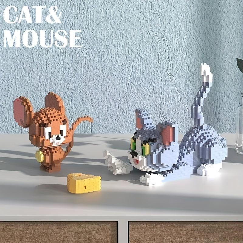 Cat & Mouse Building Blocks Toy Halloween Thanksgiving Christmas