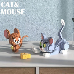 Cat & Mouse Building Blocks Toy Halloween Thanksgiving Christmas