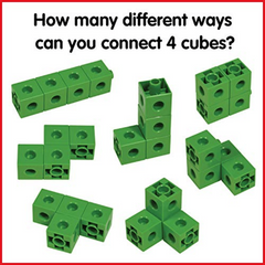 100 Linking Cubes Set: Math Manipulatives for Construction & Early Math